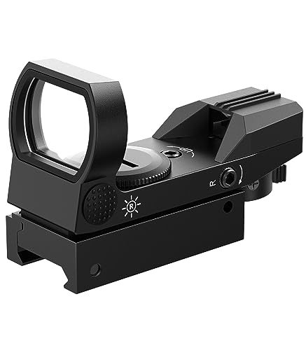 Feyachi Reflex Sight Red Green Dot Optics 4 Adjustable Reticles Sight with Button Brightness Adjustment