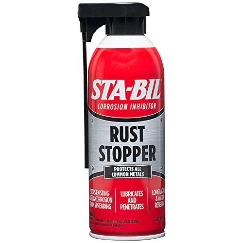 STA-BIL Rust Stopper - Anti-Corrosion Spray and Antirust Lubricant - Prevents Car Rust, Protects Battery Terminals, Stops Existing Rust, Rust Preventative Coating - 13 Oz (22003)