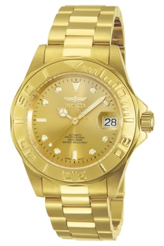 Invicta Men's 13929 Pro Diver Automatic Gold Dial 18k Gold Ion-Plated Stainless Steel Watch