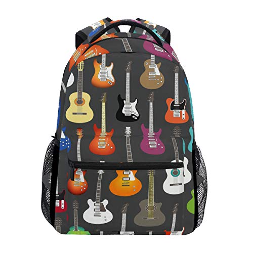 Toprint Music Musical Instruments Guitar Backpack Travel Shoulder Bag Bookbag Daypack for Girls Boys Men Women