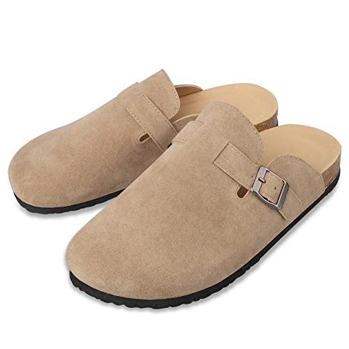WINSEAD Clogs for Women Men Dupes Unisex Slip-on Potato Shoes Footbed Suede Cork Clogs and Mules