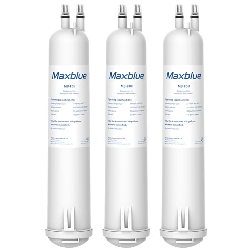 Maxblue MB-F08 Replacement for 4396841, Everydrop Filter 3, EDR3RXD1, 4396710, Kenmore 46-9083, 46-9030, Refrigerator Water Filter, 3 Filters