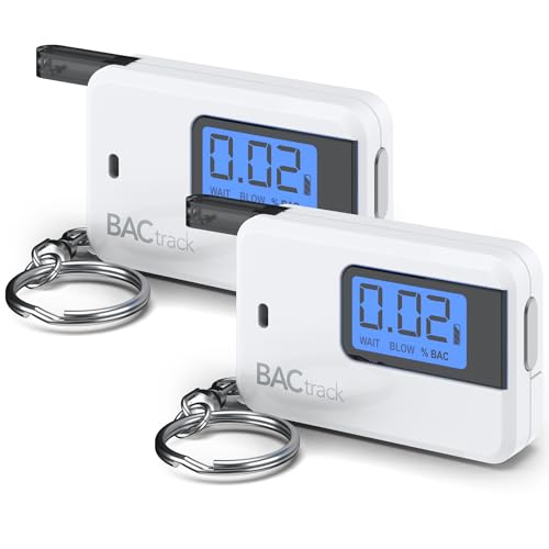 BACtrack Go Keychain Breathalyzer - White (2 Pack) | Ultra-Portable Pocket Keyring Alcohol Tester for Personal Use