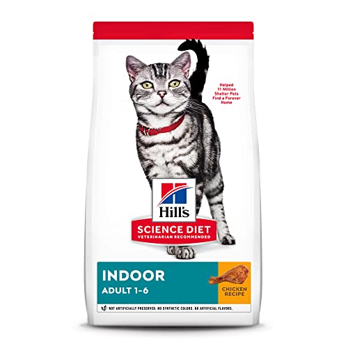 Hill's Science Diet Dry Cat Food, Adult, Indoor, Chicken Recipe 3.5 lb Bag