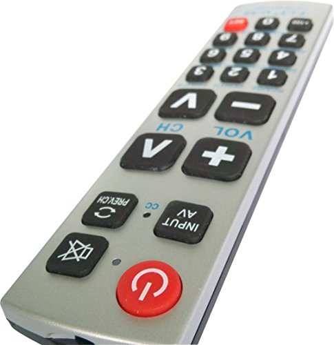 Gmatrix Big Button Universal Remote Control - Retail Packaging (U-43)