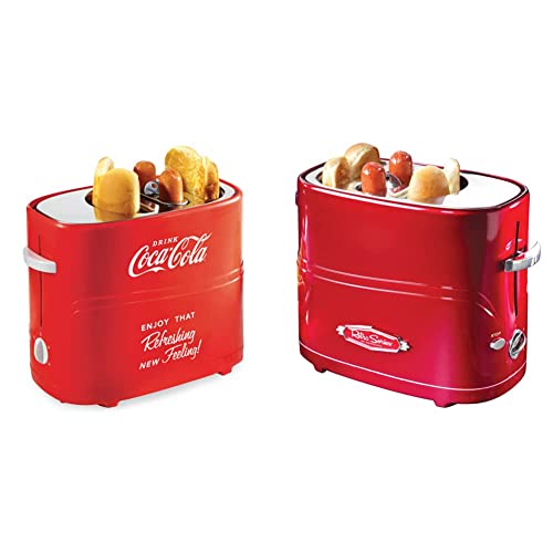 Nostalgia 2 Slot Hot Dog Toasters with Mini Tongs