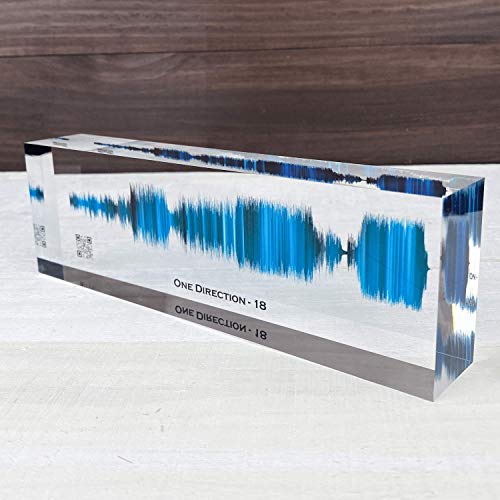 Artblox Soundwave Art With Scannable Qr Code Any Video Voice Recording Baby Heartbeat Or Song To Acrylic Glass Spotify Plaque Cool Mothers Day Customized Gifts For Wife Girlfriend Sound Card