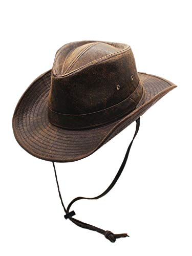 Weathered Outback Outdoorsmen Shapeable Hat, Silver Canyon, Brown, Large