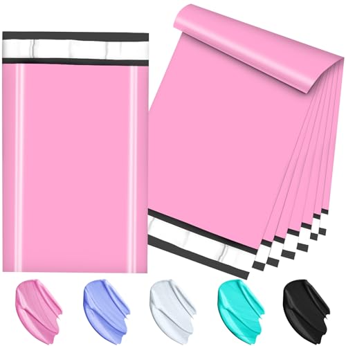 JollyTrip 120PC Poly Mailers 6x9 Inch Pink Mailing Envelopes Bags Shipping Bags with Self Adhesive Waterproof and Tear-Proof Postal Bags