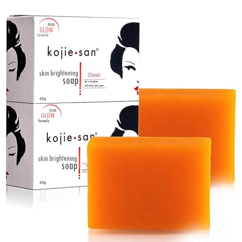 Kojie San Face & Body Bath Soap - Safe & Natural Soap for Men and Women for Glowing, Hydrated, and Beautifully Fresh Skin (2 X 65g Bars)