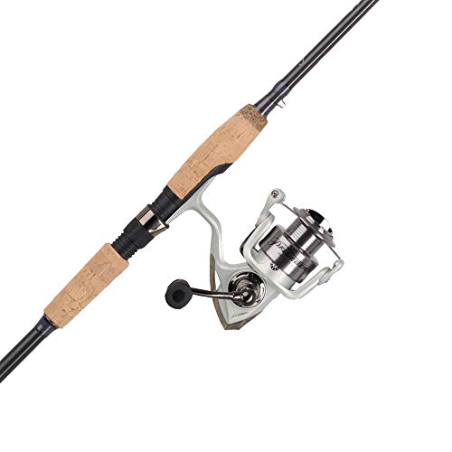 Pflueger 6' Trion Spinning Rod and Reel Combo, 1-Piece Graphite Rod, Size 30 Reel, Right/Left Handle Position, Lightweight and Corrosion-Resistant, Aluminum Spool, Front Drag System,Silver