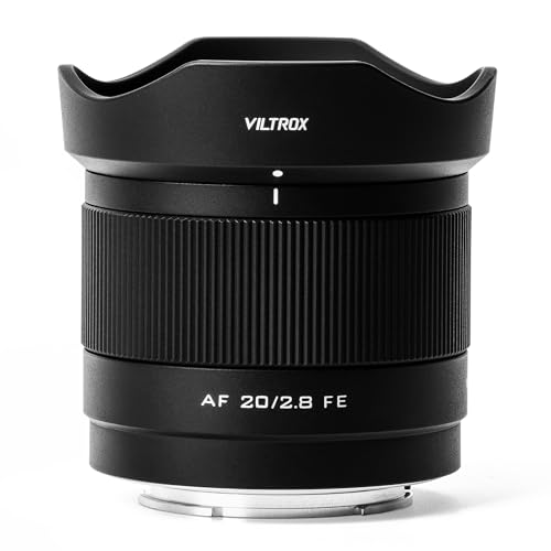 VILTROX 20mm f2.8 FE, 20mm f/2.8 e-Mount Full Frame AF Lens for Sony e Mount, Prime Wide Angle Lens for Sony e Mount a7cr a7cii a7c a6700 zv-e100 a6600 a6400 a7iv a7iii