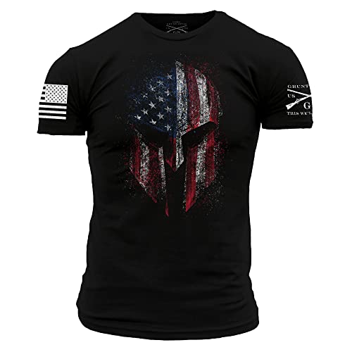 Grunt Style American Spartan 2.0 - Men's T-Shirt (Black, XX-Large)