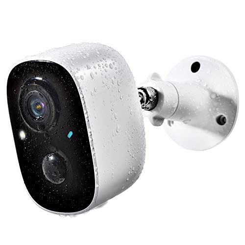Security Camera Wireless Outdoor, 2-Way Talk Battery Powered Wi-Fi Cameras for Outside and Indoor 1080P Night Vision AI Motion Detection Spotlight Siren Alarm IP65 Weatherproof
