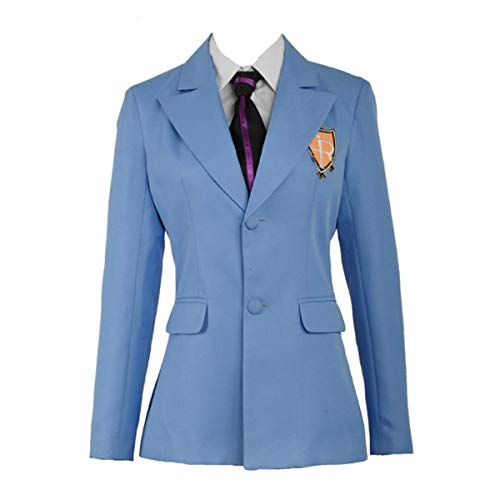 Yejue Ouran High School Host Club School Uniform Haruhi Kyoya Hikaru Takashi Outfit Unisex Cosplay Costume(Male X-Large,Jacket Tie)