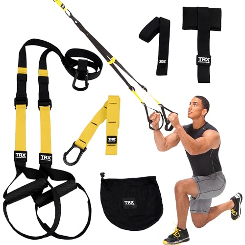 TRX PRO3 Suspension Trainer System, Design & Durability for Cross-Training, Weight Training, HIIT Training & Cardio, Includes 3 Anchor Solutions for Indoor & Outdoor Home Gyms