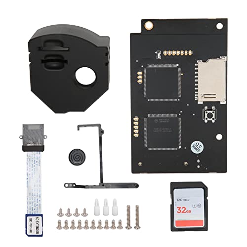 for GDEMU Optical Drive Simulation Board, V5.15b Repair Part Optical Drive for Sega Dreamcast Game Console VA1 Host, with 32G Game Storage Card Black