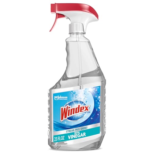 Windex with Vinegar Glass Cleaner Spray Bottle, Bottle Made from 100% Recovered Coastal Plastic, 23 fl oz