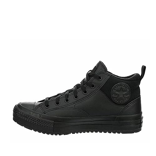Converse Unisex Chuck Taylor All Star Malden Street Mid High Sneaker Boot Leather - Lace up Closure Style - Black 10