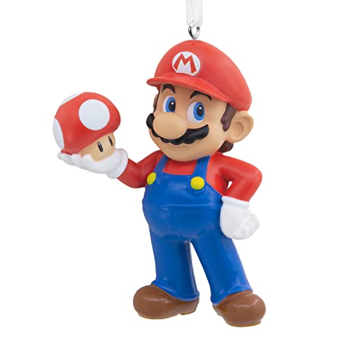 Hallmark Nintendo Super Mario Bros Mario with Super Mushroom Christmas Ornament