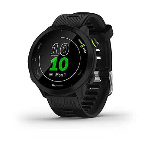Garmin Forerunner 55, GPS Running Watch with Daily Suggested Workouts, Up to 2 weeks of Battery Life, Black - 010-02562-00