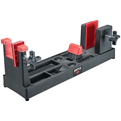 HOPPE'S Gun Vise, Rifle and Shotgun Vise with Front and Rear Locking Supports Grey