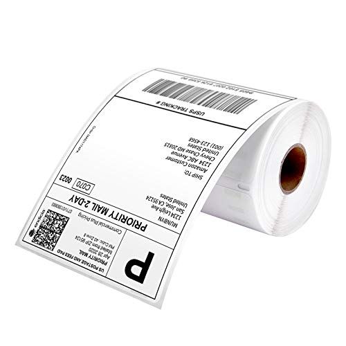 MUNBYN 4'x6' Direct Thermal Printer Label, Shipping Labels Compatible with DYMO LabelWriter 4XL 1744907,1755120, Rollo, Jadens, Nelko, Pedoolo, Perforated Postage Label Paper, 220 Labels/Roll