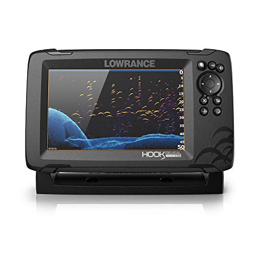 Lowrance HOOK Reveal 7 SplitShot - 7-inch Fish Finder with SplitShot Transducer, Preloaded C-MAP US Inland Mapping