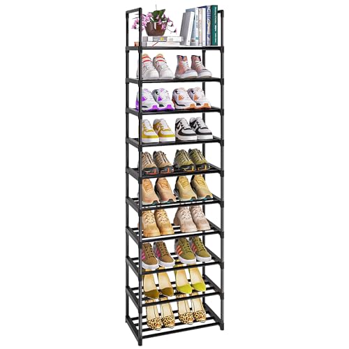 OYREL Shoe Rack, Sturdy Metal Shoe Rack Organizer,Narrow Shoe Rack,Shoe Racks for Closets,Shoes Rack,Shoe Stand,Shoe Shelf