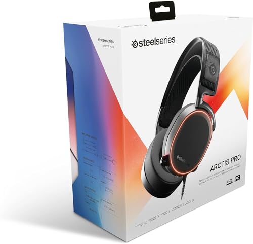 SteelSeries Arctis Pro High Fidelity Gaming Headset - Hi-Res Speaker Drivers - DTS Headphone: X v2.0 Surround for PC, Black