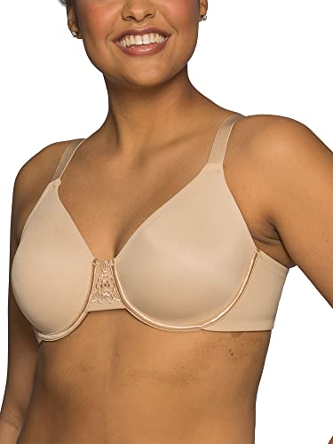 Vanity Fair Womens Beauty Back Smoothing Bra, Bust Line Up To 1.5', Non Padded Cups H Minimizer Bra, Damask Neutral, 38DDD US