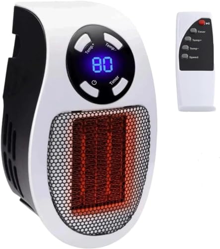 Alpha Heater 2023, Toasty Heater, Space Heaters for Indoor Use, Toasty Plug in Heater, Ecoheat Heater, 500W Electric Alpha Heater with Adjustable Thermostat for Home Office Bathroom (1PC-White)