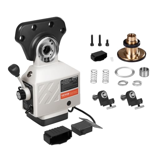 VEVOR X-Axis Power Feed for Milling Machine, 450 in-lb Torque, 0-200RPM Adjustable Rotate Speed 120V Power Table Feed Mill Feeder, for Bridgeport Some Knee Type Mills with a 5/8' End Shaft Diameter