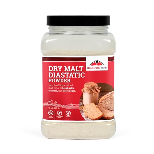 Hoosier Hill Farm Dry Malt (Diastatic) Baking Powder,1.5LB (Pack of 1)