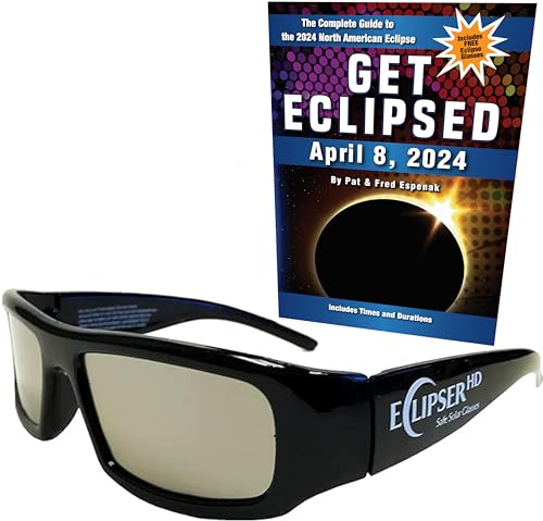 The Eclipser HD Plastic Solar Glasses And Eclipser Book - ISO Approved - Made in the USA (Eclipser HD and Get Eclipsed)