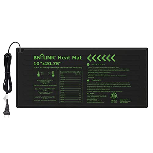 BN-LINK Seedling Heat Mat 10' x 20.75' Warm Hydroponic Heating Pad Waterproof for Seed Starting Greenhouse and Germination