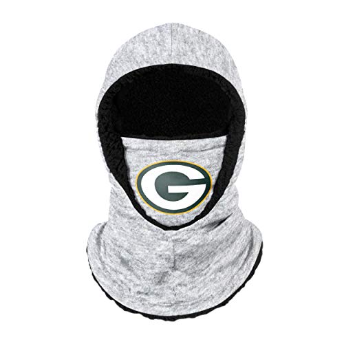 FOCO Green Bay Packers NFL Heather Grey Big Logo Hooded Gaiter