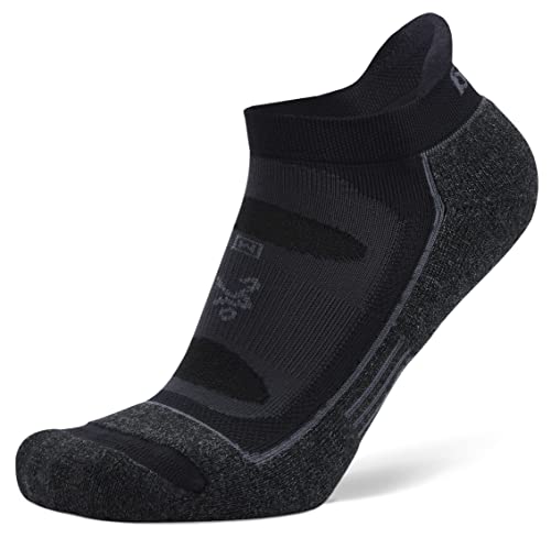 Balega Blister Resist Performance No Show Athletic Running Socks for Men and Women (1 Pair), Black, Large