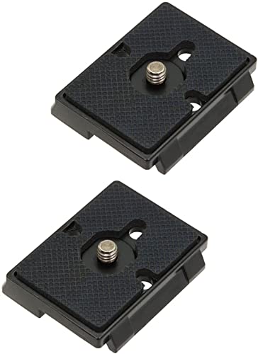 Quick Release Plate, Tripod Quick Release Plate Fit for Manfrotto 200pl-14 Rc2 Camera Tripod Head (Pack of 2) Black