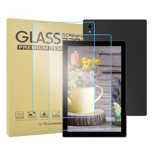 Transwon (for DIALN X10G/ G10 Tablet 2PCS Tempered Glass Screen Protector for DIALN X10G Tablet and DIALN G10 Tablet 10 Inch