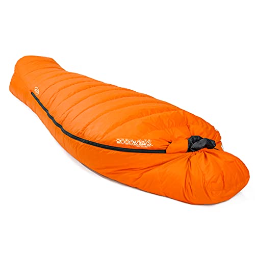 ZOOOBELIVES 10 Degree F Hydrophobic Down Sleeping Bag for Adults - Lightweight and Compact 4-Season Mummy Bag for Backpacking, Camping, Mountaineering and Other Outdoor Activities – Alplive D1500