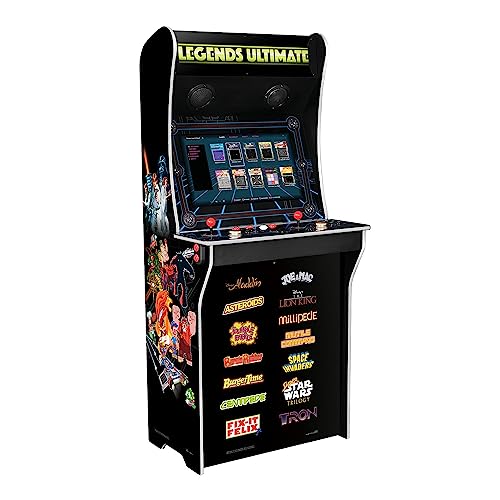 Legends Ultimate Arcade, Full Size Game Machine, Home Arcade, Classic Retro Video Games, Over 300 Licensed Arcade and Console Games, Action Fighting Puzzle Sports & More, WiFi, HDMI, Bluetooth