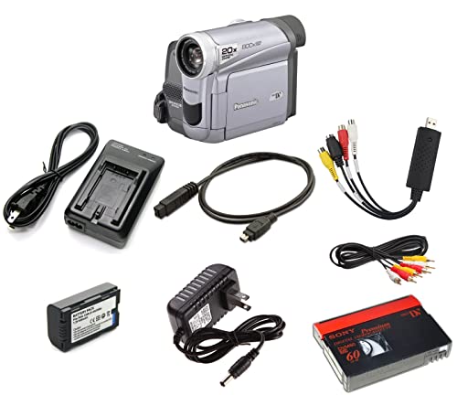 Panasonic Corp Panasonic miniDV Camcorder Bundle w/USB Adapter for Tape Transfer to Digital