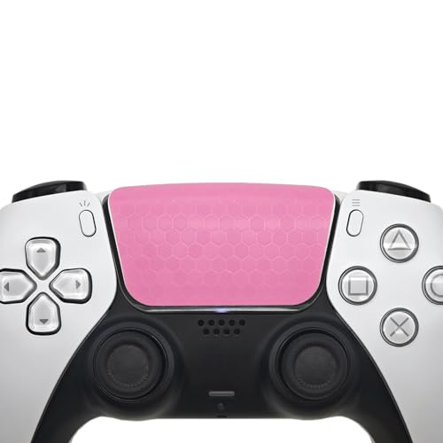Luck&Link Touchpad Protector PS5 Dualsense/Edge Enhanced Texture Skin Compatible with Playstation 5 Dualsense/Edge (Honeycomb - Pink, PS5DualSense(2pcs))