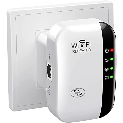 WiFi Extender Signal Booster Up to 5000sq.ft and 52 Devices, WiFi Range Extender, Wireless Internet Repeater, Long Range Amplifier with Ethernet Port, 1-Key Setup, Access Point, Alexa Compatible