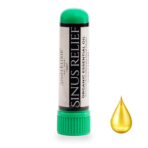 Sinus Relief Essential Oil Nasal Inhaler Stick - Natural Decongestant for Stuffy Nose, Sinus Pressure, Nasal Congestion - Breathe Right Personal Aromatherapy Diffuser