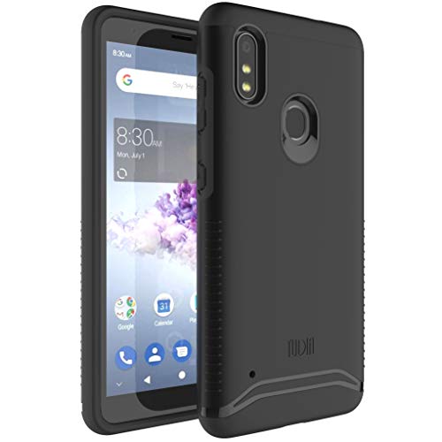 TUDIA Merge DualShield Designed for ZTE Blade A3Prime / ZTE Blade A3Y Case, [Military Grade Drop Tested] Shockproof Rugged Slim Dual Layer Heavy Duty Protection for Z5157V - Matte Black