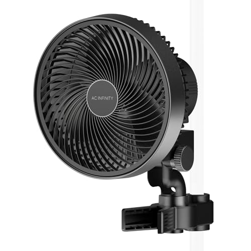 AC Infinity CLOUDRAY S6, Gen 2 Grow Tent Clip Fan 6” with Redesigned Long-Life EC Motor, Custom 10 Dynamic Wind Speeds and 10-Level Oscillation, Weatherproof IP-44, for Hydroponics Circulation Cooling