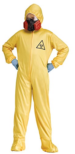 Fun World Mens Hazmat Suit Adult Sized Costumes, Yellow, Standard US