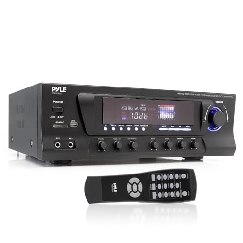 300W Digital Stereo Receiver System - AM/FM Qtz. Synthesized Tuner, USB/SD Card MP3 Player & Subwoofer Control, A/B Speaker, iPod/MP3 Input w/Karaoke, Cable & Remote Sensor - Pyle PT270AIU.6